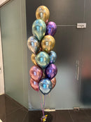 15,Assorted Chrome balloons Bouquet.