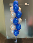 15Pcs Dark Blue & metallic Silver Bouquet with weight