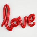 Love Script Red Balloon banner AIR FILLED