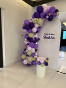 Lilac Theme Balloon Garland  with Backdrop &cake stand- Pre Order