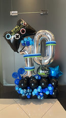 Any Two Number Gamers Epic Birthday Balloon Arrangement PRE-ORDER 1DAY In Advance