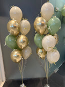 Eucalyptus, White sand & chrome balloon With Bow
