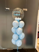 Personalized Blue  Bubble Balloons with Balloon Stuff inside -  PRE-ORDER 1DAY In Advance