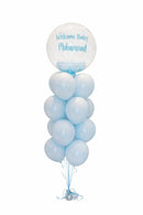 Personalized Blue  Bubble Balloons with Balloon Stuff inside -  PRE-ORDER 1DAY In Advance