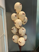 Cream Balloon & Brown Bow Ribbon With weight