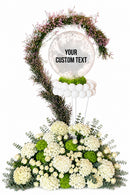 Balloons & flowers Grand wishes With Custom Text