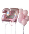 Any two number with Personalized  Bubble Balloons with Feather inside