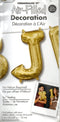 16inch Letter J Gold NON FLYING Air-Filled Only