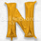 16inch Letter N Gold NON FLYING Air-Filled Only