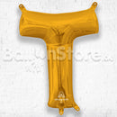 16inch Letter T Gold NON FLYING Air-Filled Only