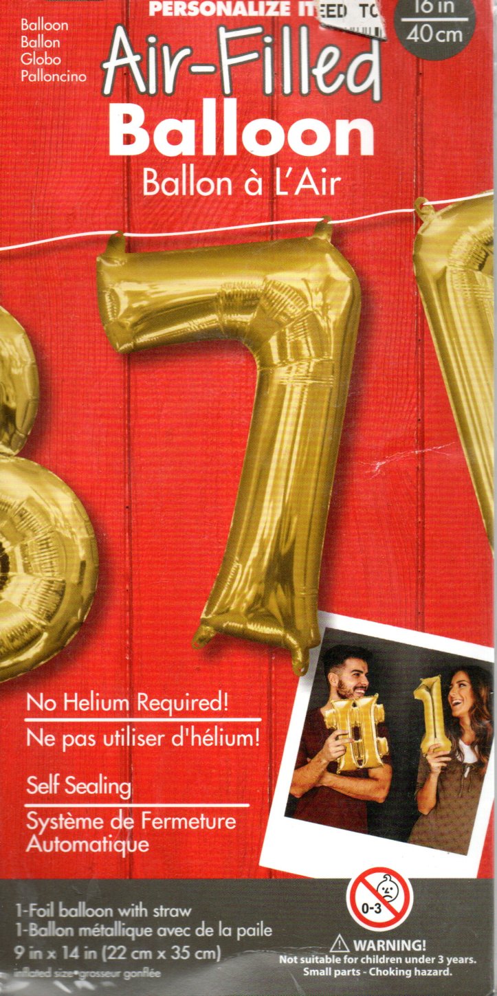 16inch Number 7 Gold -NON FLYING Air-Filled Only