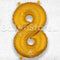 16inch Number 8 Gold -NON FLYING Air-Filled Only