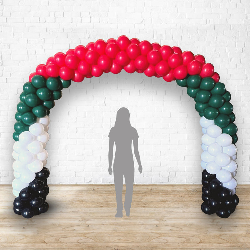 8meter UAE National Day Full Balloons Arch. Arch 3DAYS NOTICE - Not Possible For Delivery