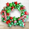 Christmas ROUND  Organic Classic Design Balloon Arch Arrangement on a Circular Stand 3DAYS NOTICE - Not Possible For Delivery