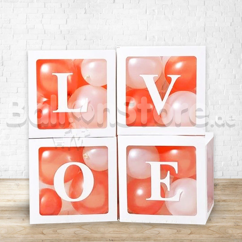 L-O-V-E Party Item  Transparent Balloon Decorations Boxes