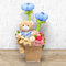 Blooms Baby Girl /Baby Boy Teddy Flower Balloon Arrangement