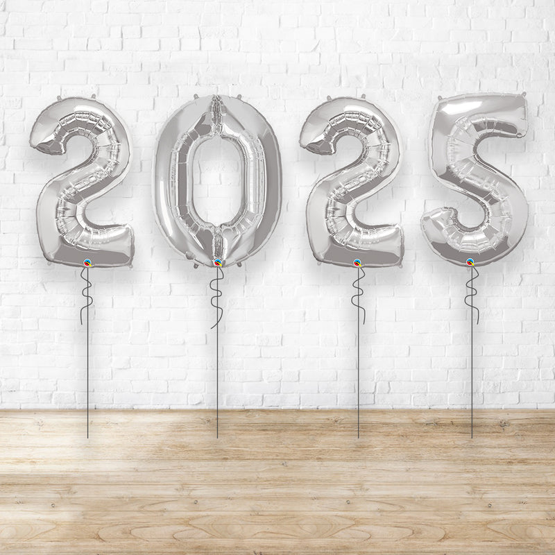 2025 Number Balloons - Helium Filled Promotional