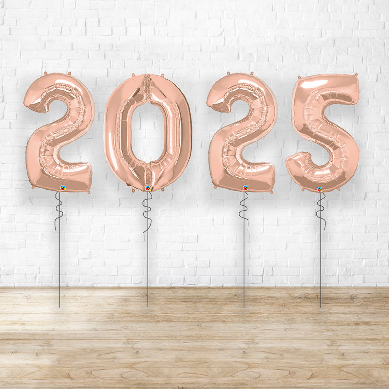 2025 Number Balloons - Helium Filled Promotional