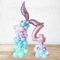 Any Number Pastel Color Mermaid  Birthday Balloon Arrangement PRE-ORDER 1DAY In Advance