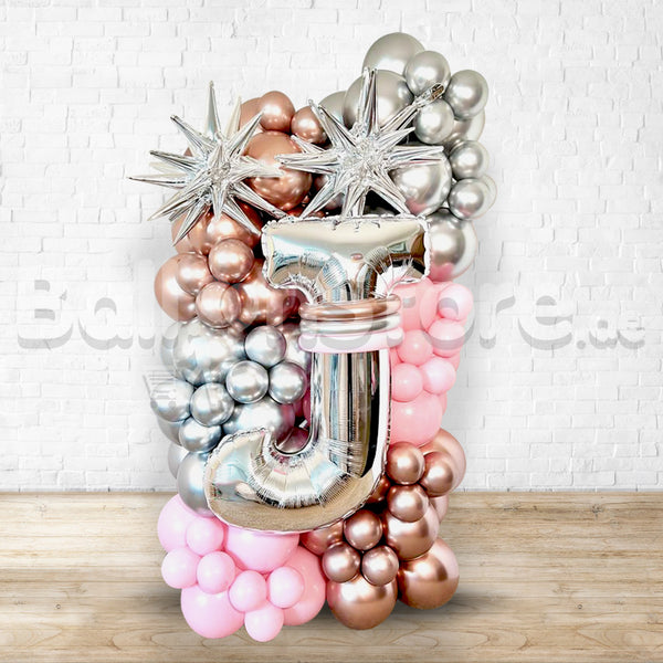 Any Letter Organic Classic Balloon Arrangement - PRE ORDER / Not for EXPRESS Delivery