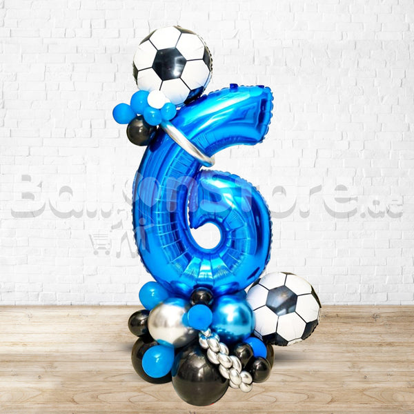 Single Number Soccer Balloon Arrangement