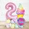 Any Number Sweet & ICeCream Pastel  Birthday Balloon Arrangement