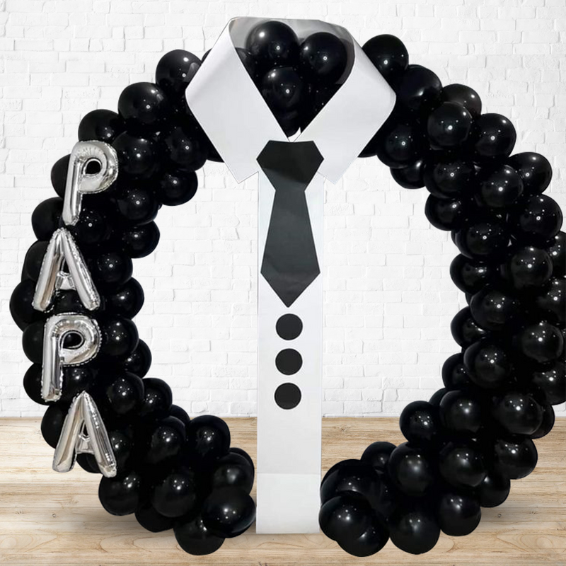 PAPA / Father Classic OVAL / R Balloon Arch Arrangement on a Circular Stand 3DAYS NOTICE - Not Possible For Delivery