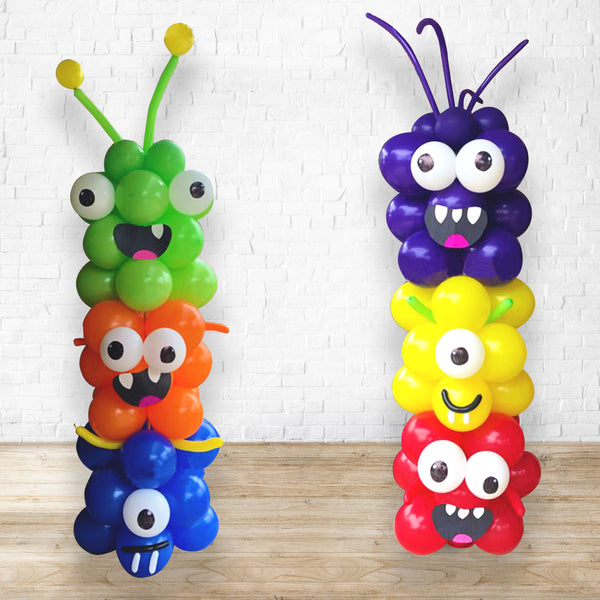 Alien Monster Balloon Pillar - Halloween Decor - Set of 2 - PRE-ORDER 1DAY In Advance