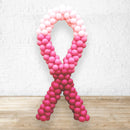 Monochromatic Pink Ribbon Breast Cancer Balloon Standee