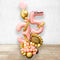 Pastel Pink Any Two Number Pink Jaguar Balloon Arrangement with Custom Text