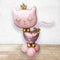Cutie Cattie Pink Crown Balloon Arrangement