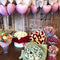Love Pink Heart & Star Foil, Helium Balloons and Flower Arrangement