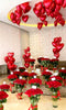 Extravagant LOVE Red Heart Foil and RED Roses Flower & Balloon Arrangement