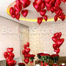 Extravagant LOVE Red Heart Foil and RED Roses Flower & Balloon Arrangement