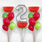 Any Single Number Watermelon&nbsp; Red Polka Agate Latex Balloon Set