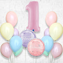 Any Single Number Princess Pastel Balloon Bouquet Set