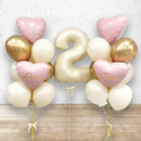 Any Single Number with Custom Text Aesthetic Balloon Bouquet Set