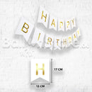 Happy Birthday Banner WHITE – Party Decorations