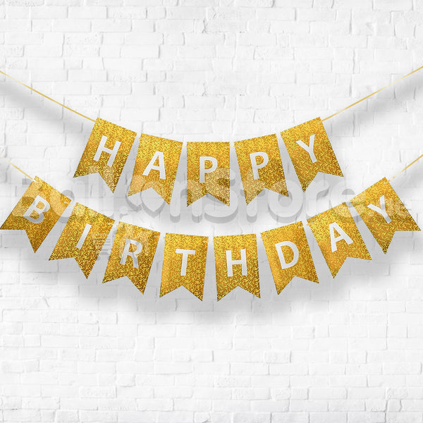 Happy Birthday Banner PRISMATIC GOLD – Party Decorations