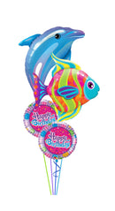 Dolphin & Fish - Ocean Friends Birthday Bouquet