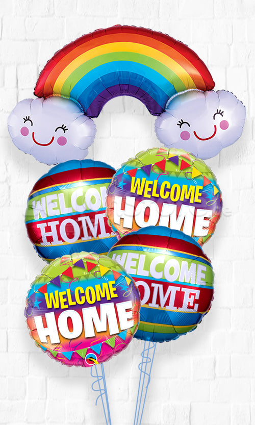Rainbow Smile Welcome Home Super Size Balloon Bouquet