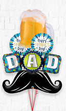 D-A-D Cheer's Happy Father's Day Mustache Balloon Bouquet