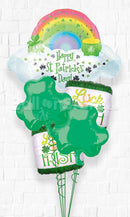 Pot of Gold Shamrock St. Patrick Luck of the Irish Balloon Bouquet