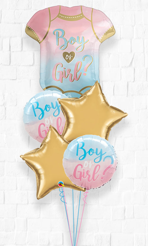 The Big Reveal Baby Shower/Gender Reveal Decor Balloon Bouquet