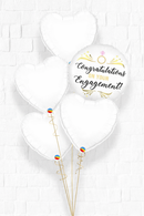 Engagement and Rose Gold Glitter Ombre Dots Love Balloon Bouquet