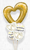 Golden Open Heart Love Engagement Balloon Bouquet