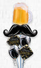 Cheers! Beer Mug Big Man Mustache Birthday Bouquet