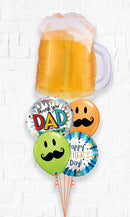 Cheers Happy Father's Day Thank You Dad Smiley Mustache Bouquet