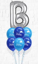 Any Letter Blue Sparkle Blue Birthday Sparkle Bouquet