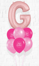 Any Number Pink Sparkle Pink Birthday Sparkle Bouquet With Weight